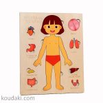 آناتومی بدن چوبی پسرانه اسباب بازی فکری
