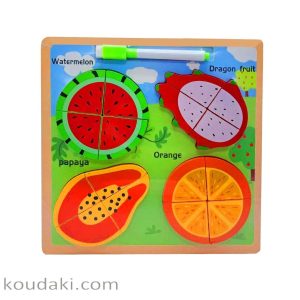 پازل چوبی برجسته وایت بردی میوه