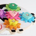 اسباب بازی چوبی مونته سوری چرخ‌دنده مدل گاو